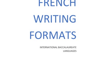 French IB Language B and Ab Initio Writing Formats booklet