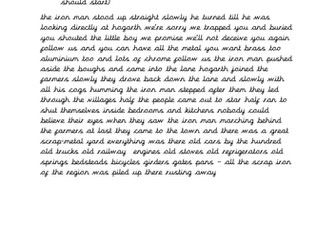 The Iron Man SPaG Work