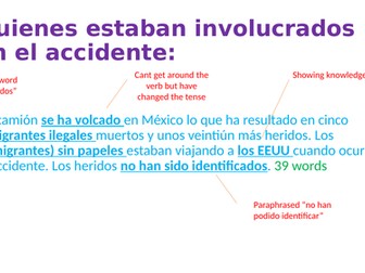 1.3B Kerboodle Year 2 Los Indocumentados Example summary answer