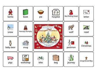 Jolly Christmas Postman Keyword Wordmat (Widgit)