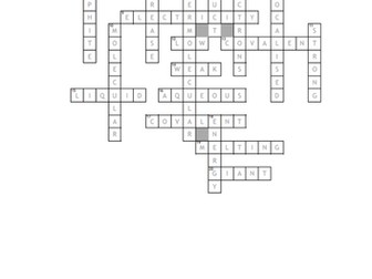 GCSE Chemistry crossword - Structure and Properties
