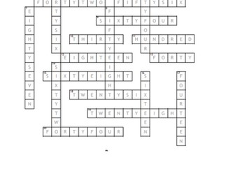 GCSE Chemistry crossword - Relative Formula Mass