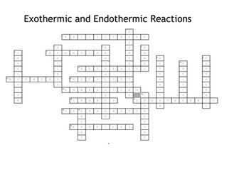 GCSE Crossword - Exothermic and Endothermic reactions