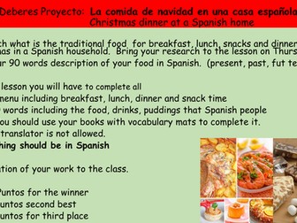 Christmas project- research about Spanish food at Christmas
