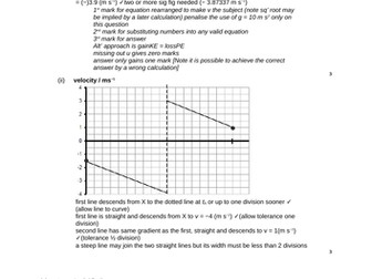 A level Physics - Mechanics and materials (Chapter 7) Kinematics - On the move - Assessment