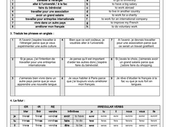 French Future Plans GCSE