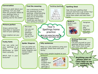 Spellings Home Learning