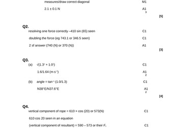 A level Physics - Mechanics and materials (Chapter 6) Forces in equilibrium - Assessment