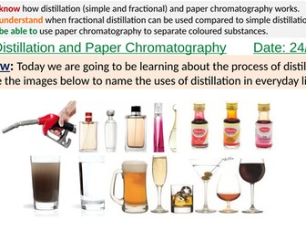 Distillation and paper chromatography