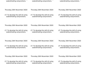 Year 2 Literacy Unit Story Writing