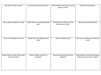 8I Fluids: Noughts and crosses sheet