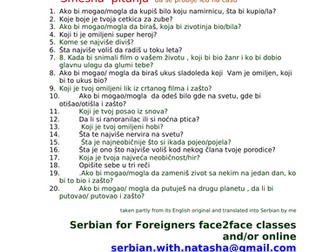 Funny Icebreaker Questions in Serbian