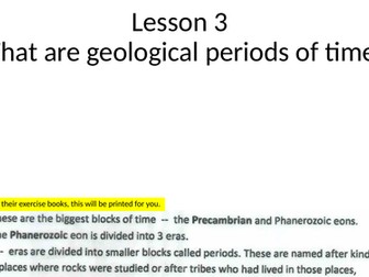 Earth story lessons Geological time periods and Mass extinctions