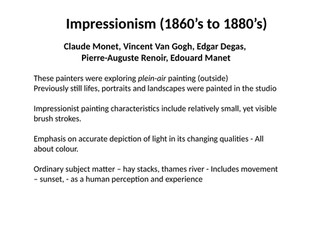 Critical & Contextual Analysing Art and Work of Artists