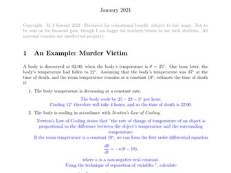 A Level Maths Differential Equations