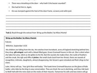 AQA Language paper 1 Q3 structure booklet