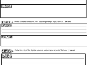 AQA GCSE PE short exam question- Muscles
