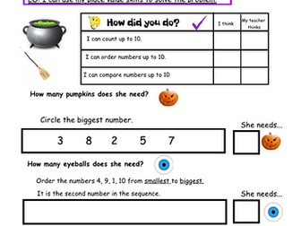 Room on Broom Maths Place value Problem solving reception , y1 and y2 level
