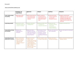 Overwatch cross curricular activities KS2/3