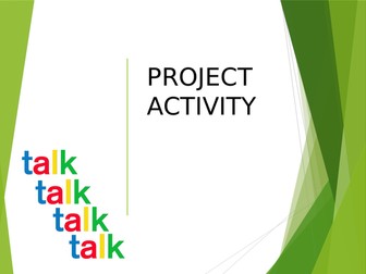 Classroom project activity - a talk on a topic