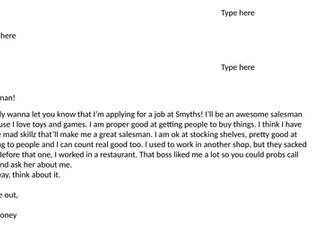 Interactive Improve a Formal Letter