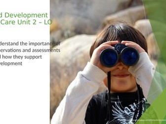 NCFE CACHE Level 2 Technical Award in Child Development and Care Unit 2 LO2 - Observations