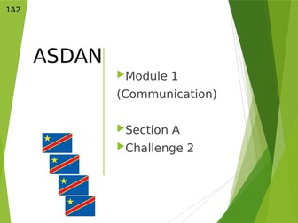 Asdan Module 1: Communication Section A2 lesson  (COPE Level 1)
