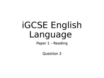 iGCSE First Language English  Key Reading Skills