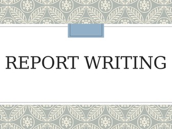 Report writing