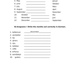 German months and dates