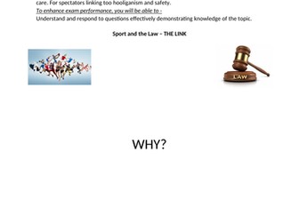 Chapter 13.6 AQA A-Level PE Sport and the Law