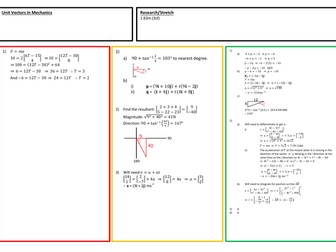 Vectors in Mechanics