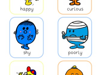 Mr Men feelings cards