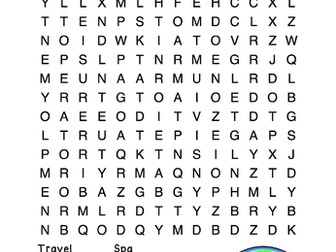 Careers in Hospitality - The Travel and Tourism Industry - Word Search