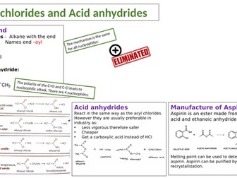 AQA A level Organic Chemistry Knowledge Organisers
