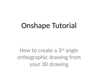 Onshape student tutorial