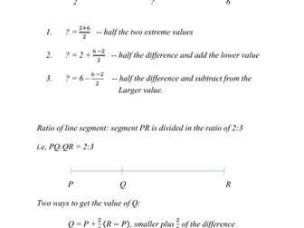 Coordinates and Ratio of a Line Segment
