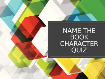 KS1 Quiz Book Characters