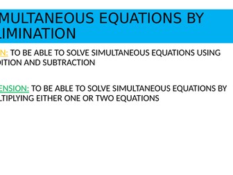 simultaneous equations