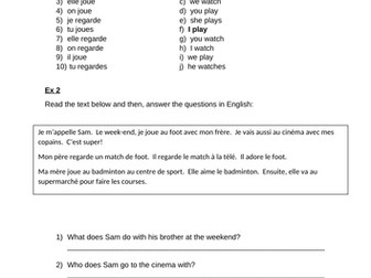 The present tense - free-time