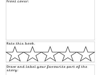 Year 1 book review template differentiated