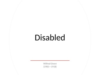 Edexcel IGCSE English-Disabled- Analysis