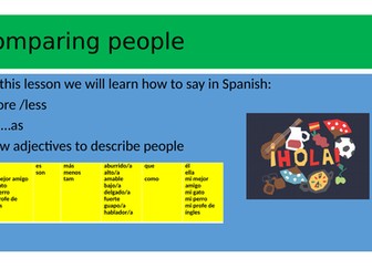 Spanish: Family and friends: Comparisons