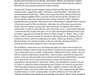 A Streetcar Named Desire Essay on Mitch