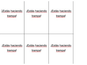 Cheat/Trampa card game AS Spanish