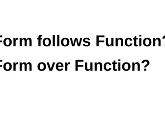 A-level - Form & Function