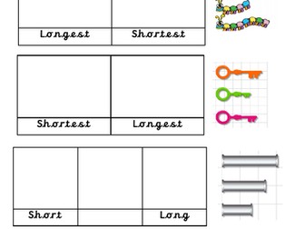 Year 1 comparing measures sheet differentiated