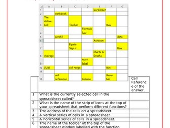 Spreadsheet keywords & cell referencing
