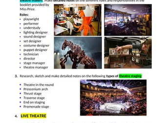 Transition into GCSE Drama Homework Booklet