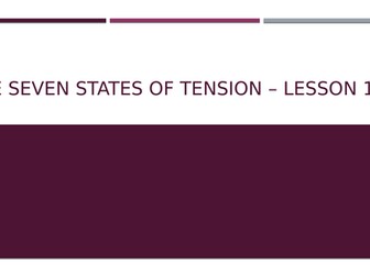 Introduction to the Seven States of Tension Lesson Bundle